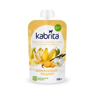 Пюре Kabrita ванильный пудинг с козьими сливками 100 г
