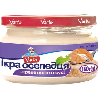 Ікра оселедця Varto зі шматочками креветки в соусі 160 г
