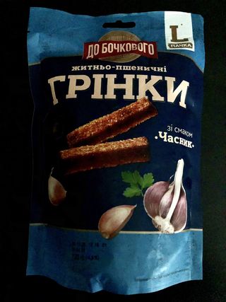 Грінки житньо-пшеничні зі смаком часник 120 г