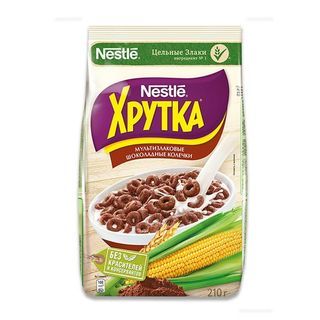 ЗАВТРАК NESTLE ХРУТКА КОЛЕЧКИ ШОКОЛАДНЫЕ 210ГР П П