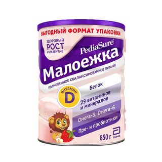 ПедиаШур Малоежка со вкусом клубника 850 гр шк: 8710428017512