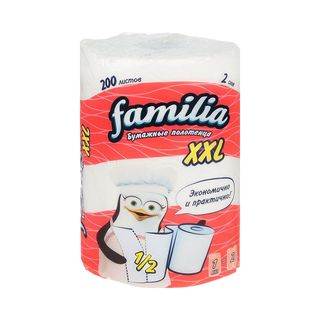 Бумажные полотенца Familia XXL 2-слойные 1 рулон