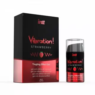 Рідкий вібратор Intt Vibration Strawberry (15 мл), густий гель, дуже смачний, діє до 30 хвилин (AFSO2921)