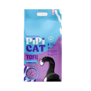 PIPICAT наполнитель для кошек тофу лаванда, 6 л., 2,5 кг.