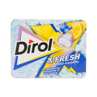 საღეჭი რეზინი /დიროლ X-ფრეში მოცვი და ციტრუსი/ 16გრ