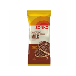 Sonko ბრინჯის ორცხობილა რძიანი შოკოლადით გლუტენის გარეშე-65გრ5902180470336/5902180470336