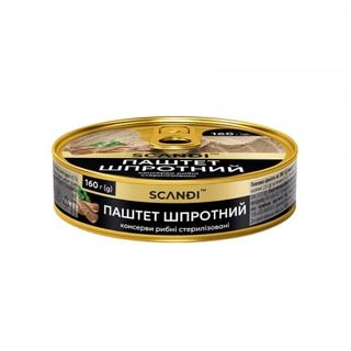 Консерви 160 г Scandi Паштет шпротний з/б