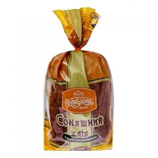 Хліб 400 г Рум'янець Соняшний з ядром насіння соняшника фоpмовий наpізаний пш п/eт