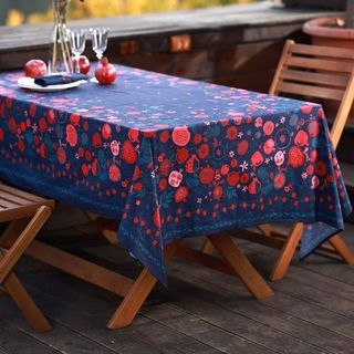 სუფრა "ბროწეულები" - 210x140 ლურჯი