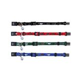 Нашийник для кошенят нейлоновий з кішечками та дзвіночком