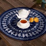 მრგვალი დასაფენი "სამეფო" ლურჯი