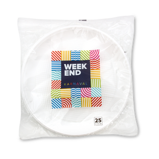 Тарілка Weekend пластикова 205мм 25шт/уп