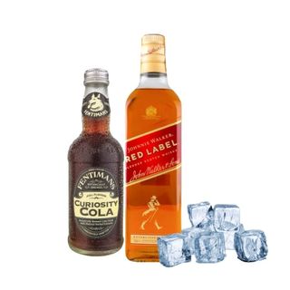 Віскі Johnnie Walker Red label 0.7л+Кола Curiosity Fentimans+Лід 2кг