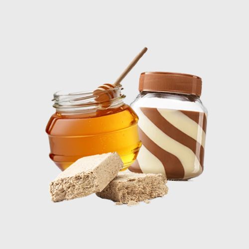 Мед, шоколадная паста и варенье