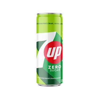 Напій б/а сильногазований 7UP з/б 330мл.