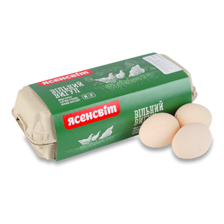 Яйце куряче «Ясенсвіт» «Вільний вигул» С1 10шт