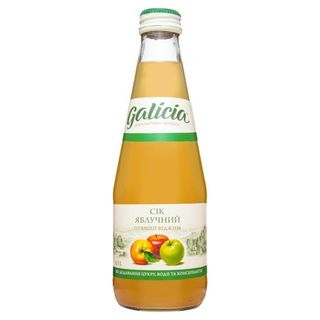 Сік Galicia яблучний неосвітл. паст. скло 0,3л