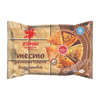 Тесто Атаман слоен/бездрож 900гр