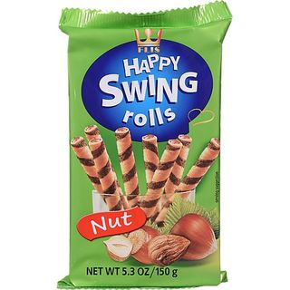 Трубочки ваф. FLIS 150 г Swing з нач. ліс. горіх (Польща) И666