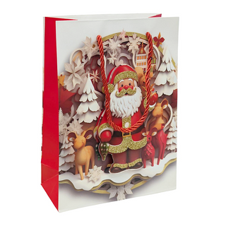 Пакет подарунковий 17,5*24*8 см Санта Клаус 25TD0331223 - [1234350]