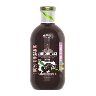 100% Organic Pure Sweet Black Cherry Juice, 1L