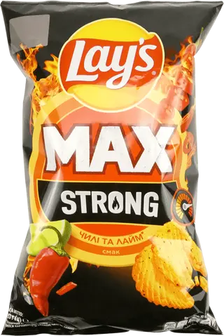 Чипси Lay's Strong Чилі та Лайм 95 г