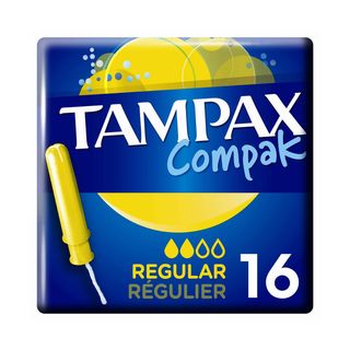 TAMPAX Compak Тампоны женские гигиенические с аппликатором Regular Duo, 16 шт.