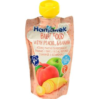 Пюре Hamanek 120г яблуко персик банан