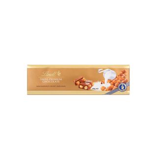 LINDOR რძიანი შოკოლადის ფილა თხილით 300გ/7610400013864