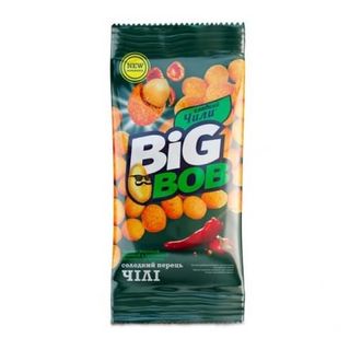 Арахіс 70г Big bob смажений солоний в хрусткій оболонці зі смаком перцю чілі
