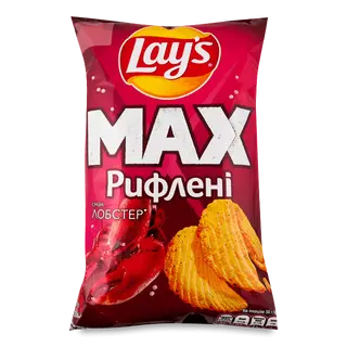 Чіпси картопляні Lay's рифлені із смаком лобстера 120 г