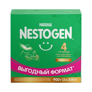 Смесь детская Nestogen 4 CухМолНапиток 900г шк: 4600680021010