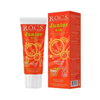 Rocs, Зубная Паста Rocs Baby 74Гр 6-12Лет Фруктов.Радуга, шт, ШК: 4607034474584