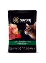 Корм Savory для котів з телятиною та бюряком в желе 85 г