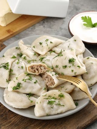 Вареники з мясом (500 г). Продукт заморожений