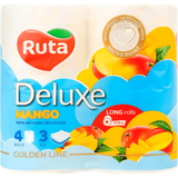Папір туалетний Ruta Pure White Delux Mango 3-х шаровий 4 шт