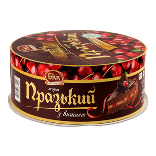 Торт БКК «Празький» з вишнею 450г