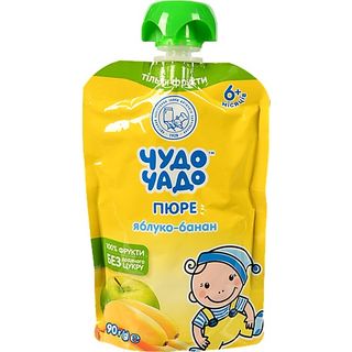 Пюре Чудо Чадо 90г яблуко-банан б.цукру