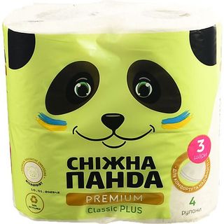 Т.папір Сніжна панда преміум класік плюс 3шари 4шт