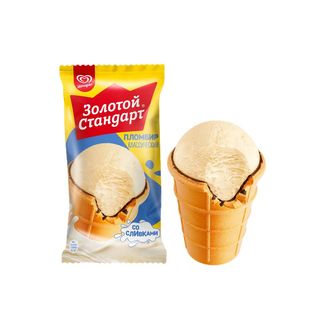 Инмарко Золот.Станд., Мороженое Золотой Стандарт 80Гр Пломбир Классическ, шт, ШК: 8683130057735