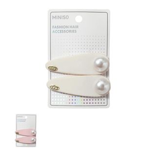 თმის სამაგრი/Pearl Girl Series Water Drop Hair Clip (2 pcs)