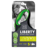 ძაღლის რეგულირებადი საბელი, რულეტი LIBERTY - S (მწვანე )