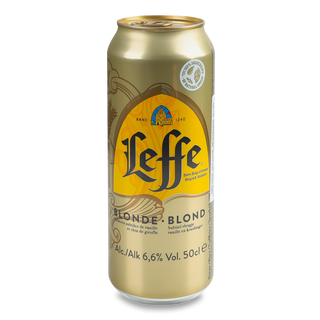 Пиво Leffe Blond з/б 0,5л