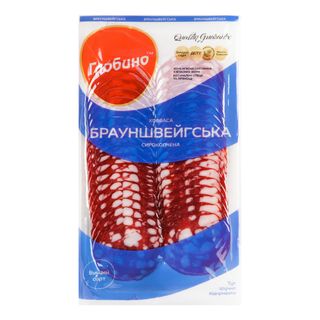 Ковбаса брауншвейгська 80г с.к в.с нарізка Глобино