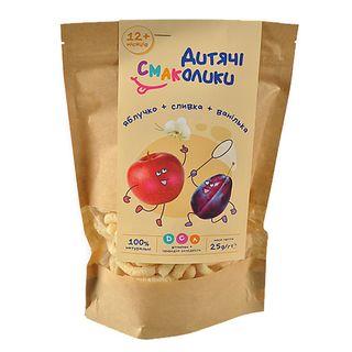 Кукурудзяні палички Дитячі Смаколики 25г злакові яблуко слива ваніль