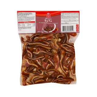 Вуха свинячі Fine Life зі смаком копченої паприки варено-копчені нарізані 300 г