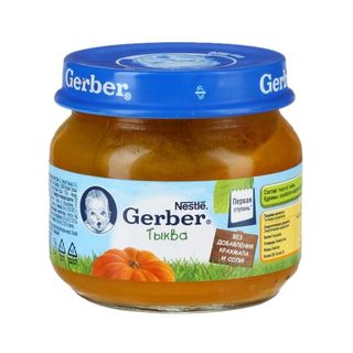 Gerber Пюре, Пюре Gerber 80Гр С Тыквой, шт, ШК: 5900452078440