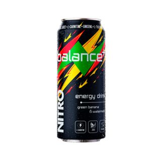 НАПИТОК ЭНЕРГЕТИЧЕСКИЙ NITRO BALANCE GREEN BANANA&WATERMELOM 0,45Л Ж/Б