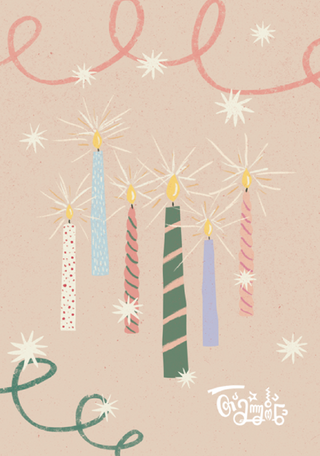 T: Greeting Card - Candles