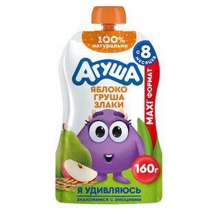 Пюре Агуша со злаками яблоко-груша 160 г